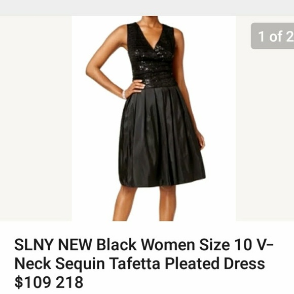 🎀Clearance🎀 NWT Gorgeous sequin taffeta cocktail prom dress Wedding Guest - Picture 4 of 6